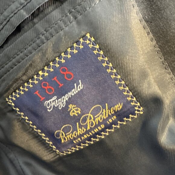 Brooks Brothers 1818 Fitzgerald Blazer 42XL Charcoal Wool USA Made - Picture 7 of 10